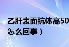 乙肝表面抗体高500多（乙肝表面抗体500多怎么回事）