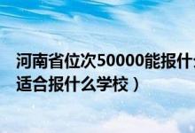 河南省位次50000能报什么院校（河南高考位次90000左右适合报什么学校）