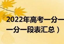 2022年高考一分一段表（2022全国各省高考一分一段表汇总）