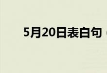 5月20日表白句（5月20日表白文案）