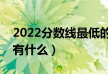 2022分数线最低的公办二本大学有哪些（都有什么）