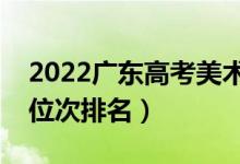 2022广东高考美术类一分一段表（最新成绩位次排名）