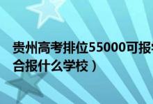 贵州高考排位55000可报学校（贵州高考位次90000左右适合报什么学校）