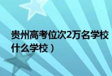 贵州高考位次2万名学校（贵州高考位次10000左右适合报什么学校）