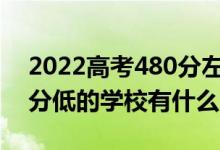 2022高考480分左右有哪些二本大学（各省分低的学校有什么）