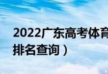 2022广东高考体育类一分一段表（专科成绩排名查询）