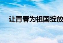 让青春为祖国绽放观后感（需要怎么写）