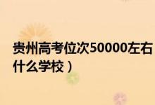 贵州高考位次50000左右（贵州高考位次90000左右适合报什么学校）