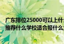 广东排位25000可以上什么大学（广东高考位次40000左右推荐什么学校适合报什么大学）