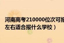 河南高考210000位次可报什么学校（河南高考位次190000左右适合报什么学校）