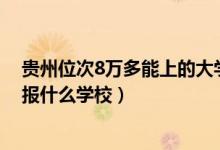 贵州位次8万多能上的大学（贵州高考位次10000左右适合报什么学校）