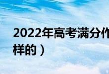 2022年高考满分作文欣赏（优秀作文是什么样的）