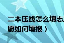 二本压线怎么填志愿（2022高考二本压线志愿如何填报）