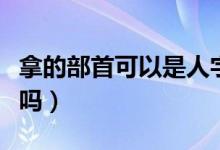 拿的部首可以是人字头吗（拿的部首是人字头吗）