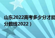 山东2022高考多少分才能上211大学（山东一本大学排名及分数线2022）