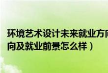 环境艺术设计未来就业方向（2022环境艺术设计专业就业方向及就业前景怎么样）