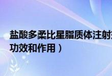 盐酸多柔比星脂质体注射剂（盐酸多柔比星脂质体注射液的功效和作用）