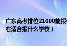 广东高考排位21000能报什么学校（广东高考位次30000左右适合报什么学校）