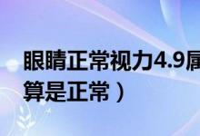 眼睛正常视力4.9属于正常吗（正常视力多少算是正常）