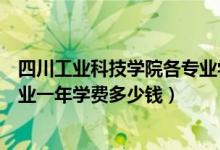 四川工业科技学院各专业学费多少（四川工业科技学院各专业一年学费多少钱）