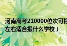 河南高考210000位次可报什么学校（河南高考位次170000左右适合报什么学校）