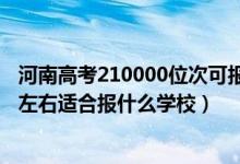 河南高考210000位次可报什么学校（河南高考位次240000左右适合报什么学校）