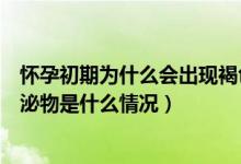 怀孕初期为什么会出现褐色分泌物（怀孕初期一直有褐色分泌物是什么情况）