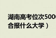 湖南高考位次50000左右推荐什么学校（适合报什么大学）