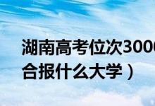 湖南高考位次30000左右推荐什么学校（适合报什么大学）