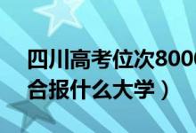 四川高考位次80000左右推荐什么学校（适合报什么大学）