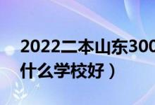 2022二本山东300多分的大学（山东二本上什么学校好）