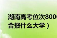 湖南高考位次80000左右推荐什么学校（适合报什么大学）