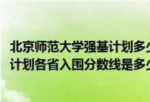 北京师范大学强基计划多少分入围（2022北京师范大学强基计划各省入围分数线是多少）