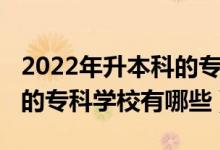 2022年升本科的专科学校（2022比本科还牛的专科学校有哪些）