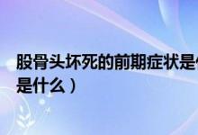 股骨头坏死的前期症状是什么样的（股骨头坏死的前期症状是什么）