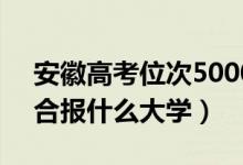 安徽高考位次50000左右推荐什么学校（适合报什么大学）