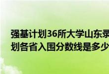 强基计划36所大学山东录取分数线（2022山东大学强基计划各省入围分数线是多少）