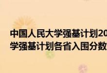 中国人民大学强基计划2020各省分数线（2022中国人民大学强基计划各省入围分数线是多少）