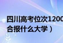 四川高考位次120000左右推荐什么学校（适合报什么大学）