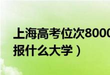 上海高考位次8000左右推荐什么学校（适合报什么大学）