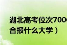 湖北高考位次70000左右推荐什么学校（适合报什么大学）