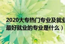 2020大专热门专业及就业前景（2022年上大专学校最热门最好就业的专业是什么）