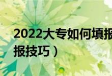 2022大专如何填报志愿（专科生高考志愿填报技巧）