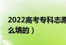 2022高考专科志愿填报有技巧（填志愿是怎么填的）