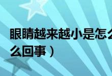 眼睛越来越小是怎么回事（眼睛越来越小是怎么回事）