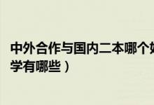 中外合作与国内二本哪个好（2022二本比较好的中外合作大学有哪些）