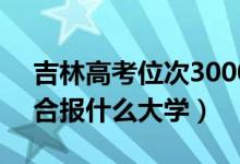 吉林高考位次30000左右推荐什么学校（适合报什么大学）