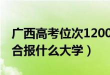 广西高考位次120000左右推荐什么学校（适合报什么大学）