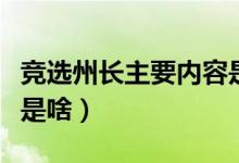 竞选州长主要内容是什么（竞选州长主要内容是啥）