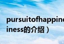 pursuitofhappiness（关于pursuitofhappiness的介绍）